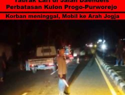 Tabrak Lari Di Jalan Daendels, Perbatasan Kulon Progo Satu Orang Meninggal Dunia