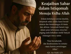 Keajaiban Sabar Dalam Istiqomah  Menuju Ridha Allah