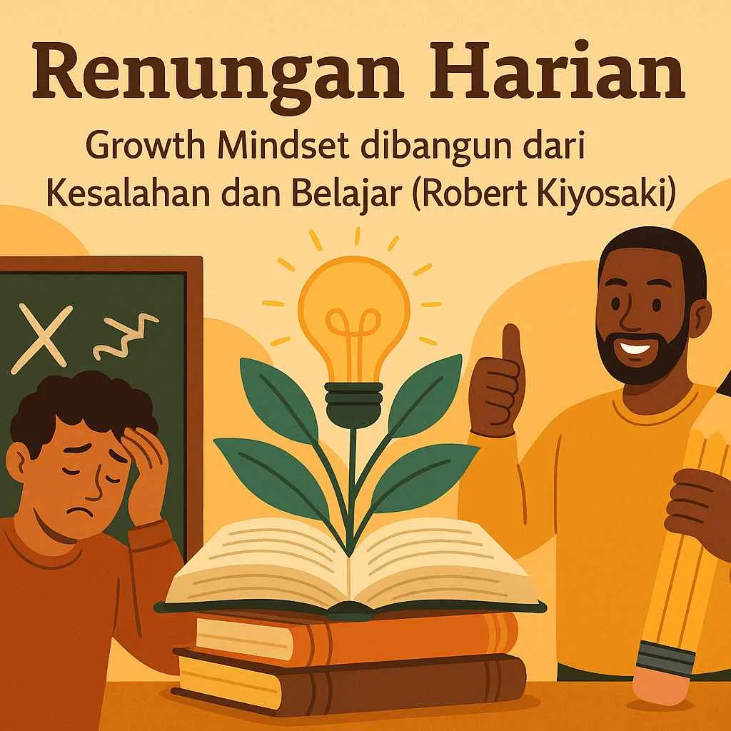 Growth Mindset dibangun dari  Kesalahan dan Belajar (Robert Kiyosaki)