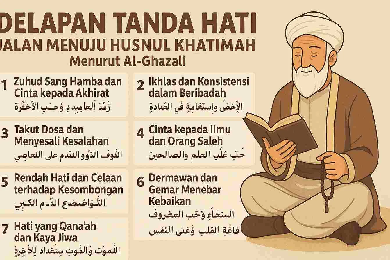 8 Tanda Hati Jalan Menuju Husnul Khatimah Menurut Al-Ghazali