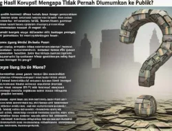 Misteri Uang Hasil Korupsi! Mengapa Tidak Pernah Diumumkan Ke Publik?