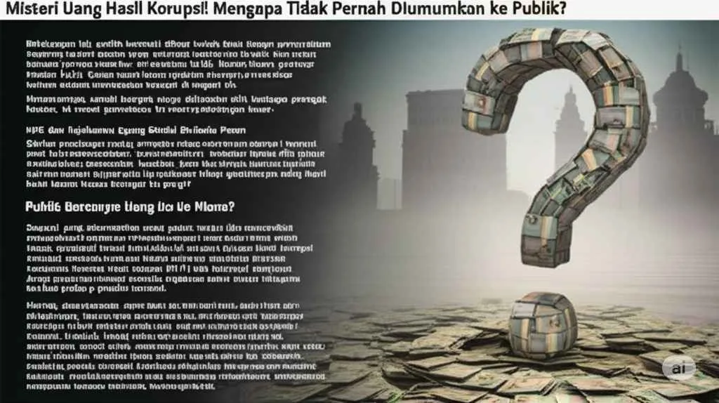 Misteri Uang Hasil Korupsi! Mengapa Tidak Pernah Diumumkan Ke Publik?