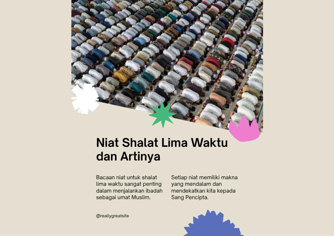 Bacaan Niat Shalat 5 Waktu Beserta Artinya