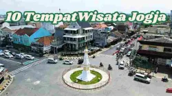 Tugu Jogja sebagai ikon wisata dekat Malioboro yang wajib dikunjungi saat liburan ke Yogyakarta.