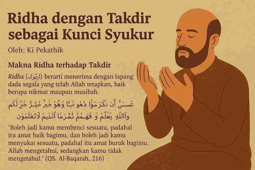 Ridha Dengan Takdir Sebagai Kunci Syukur