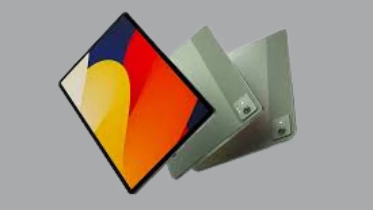 Tablet Motorola Moto Pad 60 Lite tampak depan dan belakang dengan layar penuh dan desain tipis modern.