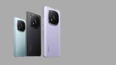 Redmi Note 14 Pro+ 5G dengan tiga pilihan warna elegan menampilkan modul kamera besar 200MP.