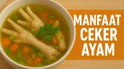 Semangkuk sup ceker ayam hangat kaya kolagen dan nutrisi untuk kesehatan kulit dan sendi