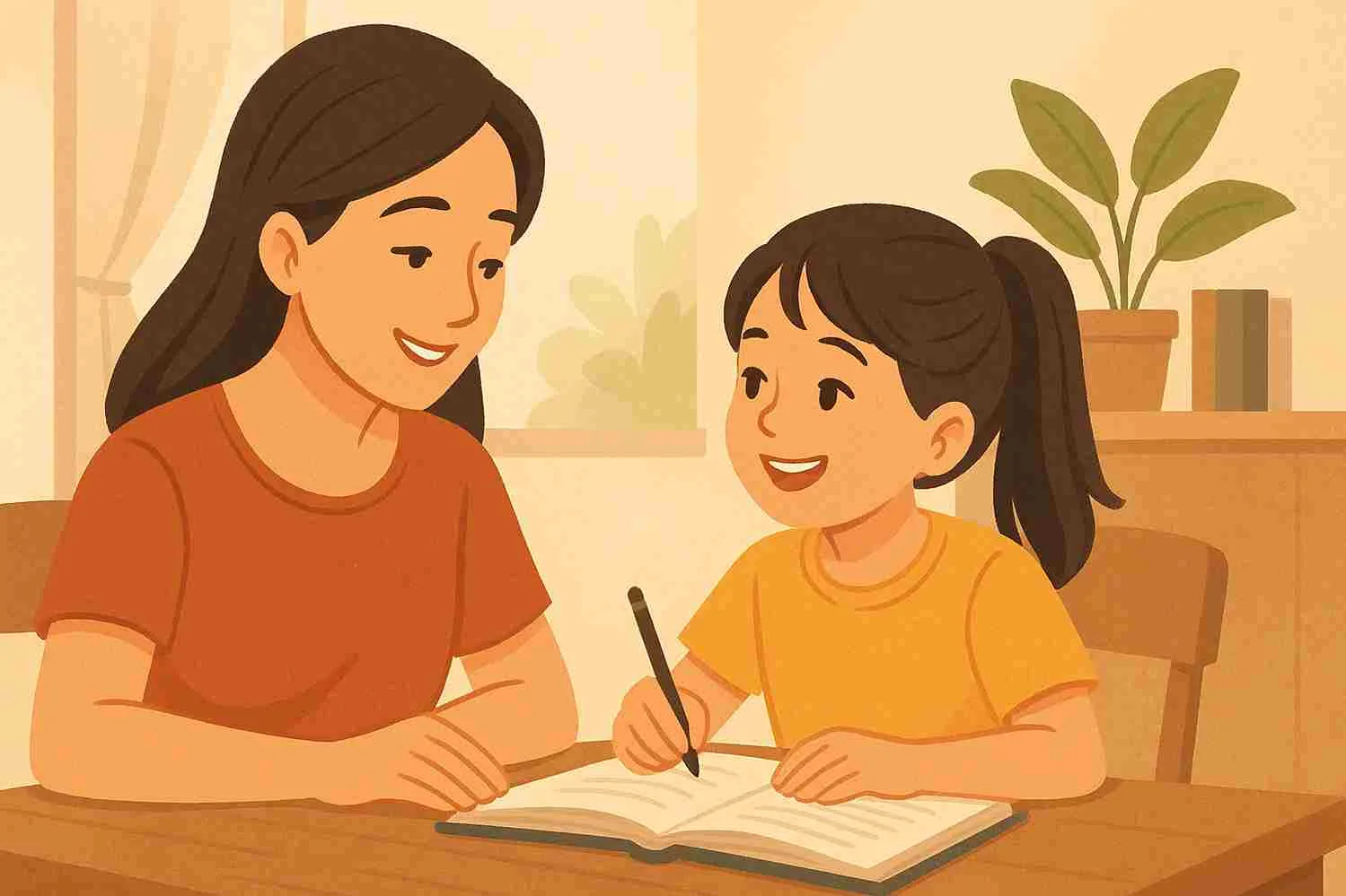 Mendampingi anak belajar dengan penuh perhatian dan kasih sayang membantu mereka tumbuh percaya diri dan berprestasi.