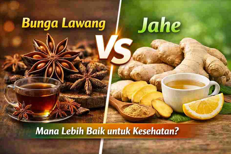 Perbandingan bunga lawang dan jahe sebagai minuman herbal untuk kesehatan dan pencernaan