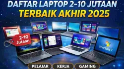 Daftar Laptop 2–10 Jutaan Terbaik Akhir Tahun 2025