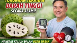 Buah sirsak dan jus sirsak sebagai sumber kalium alami untuk membantu menurunkan tekanan darah tinggi
