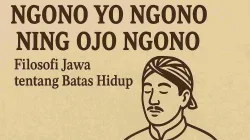Ilustrasi filosofi Jawa ngono yo ngono ning ojo ngono tentang batas hidup dan pengendalian diri dalam budaya Jawa