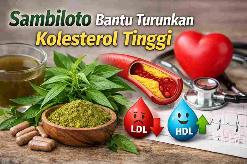 Daun sambiloto dan ekstraknya sebagai herbal alami pendamping untuk membantu menjaga kadar kolesterol tetap stabil